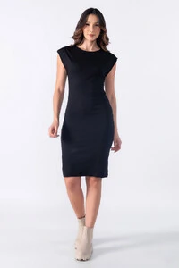 Vestido midi manga muscle