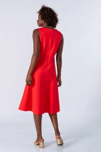 Vestido midi estruturado com forro