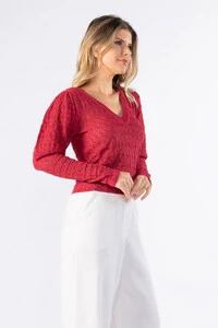 Blusa com manga bufante