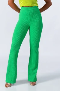 Calca legging flare texturizada