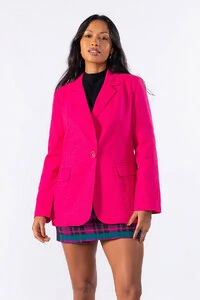 Blazer linho com ombreiras