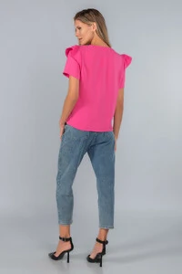 Blusa babado manga