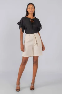 Blusa crepe detalhe em babados
