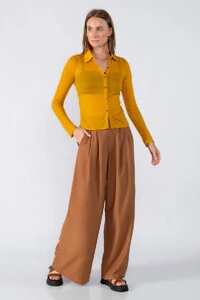 Blusa malha canelada