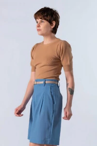 Blusa em viscose manga princesa