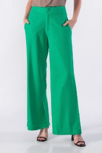 Pantalona viscolinho botao forrado