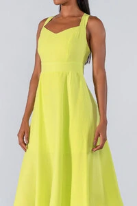 Vestido midi alcas cruzadas