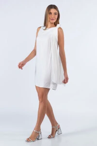 Vestido viscose com faixa ombro