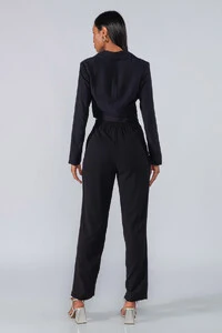 Blazer curto viscose um botao