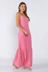 Vestido lurex com alças