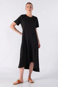 Vestido midi assimetrico
