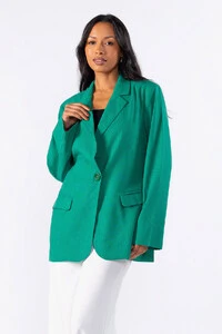 Blazer linho com ombreiras