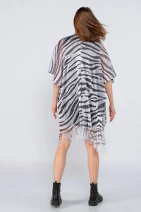 Kimono animal print em lurex