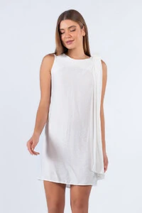 Vestido viscose com faixa ombro