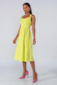 Vestido midi alcas cruzadas