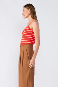 Blusa em tricot listrada
