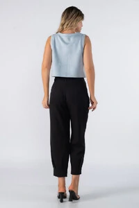 Blusa curta regata suede