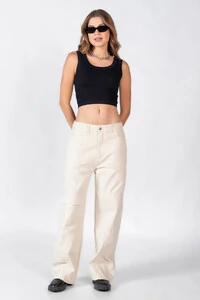 Cropped canelado regata