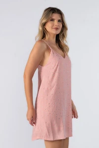 Vestido curto plush com aplicacao