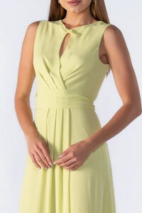 Vestido longo decote transpassado