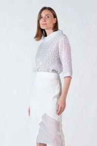 Blusa manga 3/4 gola canoa