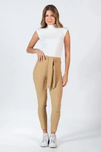 Blusa gola alta canelada