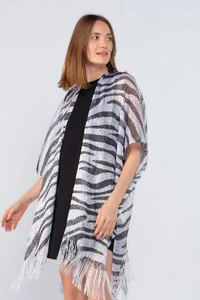 Kimono animal print em lurex