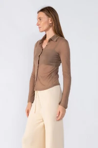 Blusa malha canelada