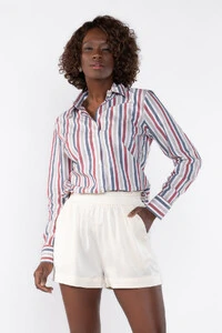 Shorts acetinado com elastico na cintura