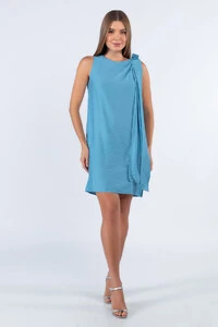 Vestido viscose com faixa ombro
