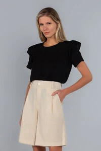 Blusa babado manga