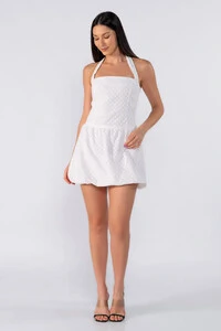 Vestido balone curto frente unica