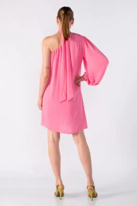 Vestido curto manga nula
