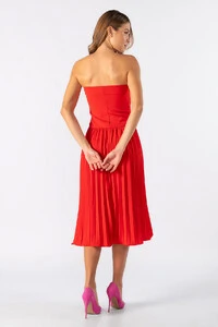 Vestido midi tomara que caia