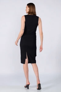 Vestido midi regata laco lateral poliester