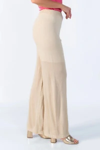 Calca pantalona fios de lurex