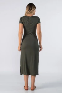 Vestido longo de malha fina