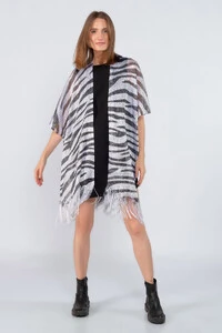 Kimono animal print em lurex