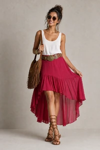 Saia de chiffon boho