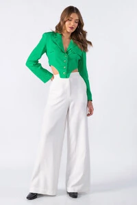 Blazer curto forrado