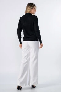 Blusa gola alta canelada