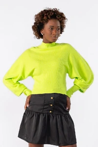 Blusa manga longa bufante