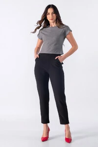 Blusa cropped basica canelada