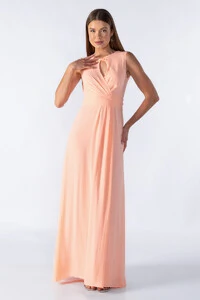 Vestido longo decote transpassado