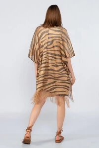 Kimono animal print em lurex