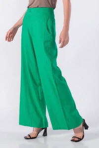 Pantalona viscolinho botao forrado