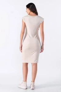Vestido midi manga muscle
