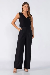 Blusa curta decote v