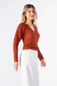 Blusa com manga bufante