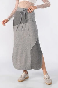 Saia moleton patchwork